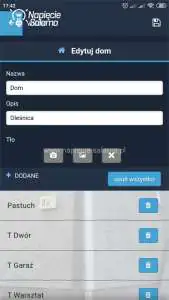Blebox, widok w aplikacji wBox - domy Bezprzewodowy system inteligentnego domu po Wi-Fi Blebox