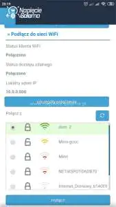 Blebox, widok w aplikacji wBox - ustawienia Bezprzewodowy system inteligentnego domu po Wi-Fi Blebox