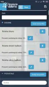 Blebox, widok w aplikacji wBox - automatyka Blebox, widok w aplikacji wBox - automatyka