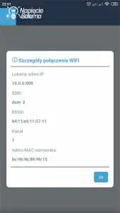 Blebox, widok w aplikacji wBox - ustawienia Bezprzewodowy system inteligentnego domu po Wi-Fi Blebox