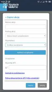 Blebox, widok w aplikacji wBox - ustawienia Bezprzewodowy system inteligentnego domu po Wi-Fi Blebox