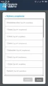 Blebox, widok w aplikacji wBox - ustawienia Bezprzewodowy system inteligentnego domu po Wi-Fi Blebox