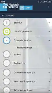 Blebox, widok w aplikacji wBox - ustawienia Bezprzewodowy system inteligentnego domu po Wi-Fi Blebox