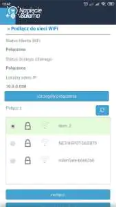 Blebox, widok w aplikacji wBox - ustawienia Bezprzewodowy system inteligentnego domu po Wi-Fi Blebox