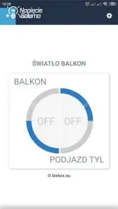 Blebox, widok w aplikacji wBox - ustawienia Bezprzewodowy system inteligentnego domu po Wi-Fi Blebox