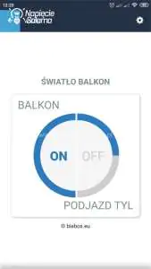 Blebox, widok w aplikacji wBox - ustawienia Bezprzewodowy system inteligentnego domu po Wi-Fi Blebox