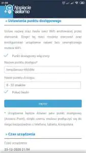 Czujnik temperatury tempSensor produkcji Blebox - ustawienia wBox Czujnik temperatury tempSensor produkcji Blebox - ustawienia wBox