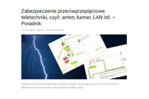 Zabezpieczenie przeciwprzepięciowe teletechniki. Poradnik ochrona przeciwprzepięciowa - teletechnika