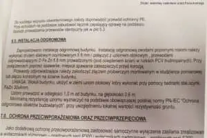 Czy w projekcie budowlanym jest projekt instalacji odgromowej? Czy to jest projekt instalacji odgromowej?