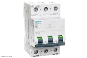 Wyłącznik nadprądowy 3P B 32A 6kA AC 5SL6332-6 Siemens Siemens Wyłącznik nadprądowy 3P B 32A 6kA AC 5SL6332-6