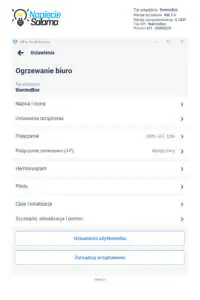 Dodatkowe ustawienia w termostacie Blebox ThermoBox - ustawienia dodatkowe