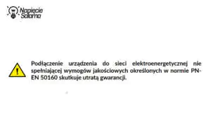 Zapisy w instrukcjach obsługi PN-EN 50160:2010 - wersja polska Parametry napięcia zasilającego w publicznych sieciach elektroenergetycznych