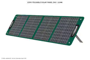 V-TAC przenośny sztywny panel PV VT-10120 120 W Nr. ref. 11446 Mobilny panel PV V-TAC VT-10120 120 W Nr. ref. 11446