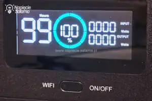 Przycisk Wi-Fi i wyświetlacz w mobilnej stacji zasilania VT-1001N V-TAC Wyświetlacz i Wi-Fi w stacji zasilania VT-1001N V-TAC