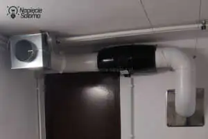 Układ automatycznej wentylacji w suszarni prania Układ automatycznej wentylacji w suszarni