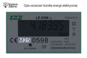 Data produkcji licznika energii jest zakodowana na panelu licznika w postaci oznaczenia Licznik energii - gdzie znajdę datę produkcji?