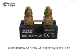 Bocznik prądowy BO-100A-75mV F&F Bocznik prądowy 100A klasy 0,5 napięcie wyjściowe 75 mV