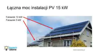 Przykład wykonania instalacji fotowoltaicznej na dwuspadowym dachu krytym blachą Przykład wykonania instalacji fotowoltaicznej na dachu spadzistym