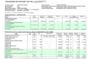 Przykładowa faktura z opłatami za energię bierną - analiza Piotr Bibik Faktura za energię elektryczną z wyszczególnioną energią bierną indukcyjną i pojemnościową - moc bierna