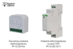 Przekaźnik instalacyjny – montaż w puszce instalacyjnej oraz w rozdzielnicy na szynie DIN Przekaźniki instalacyjne elektromagnetyczne – dopuszkowy oraz modułowy na szynę TH35, porównanie wykonania
